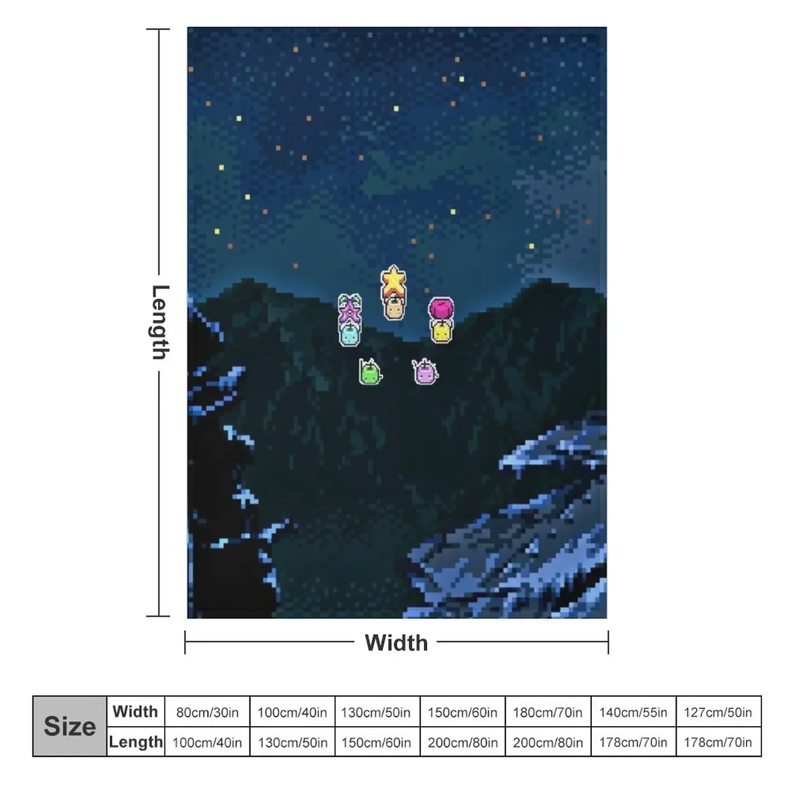 Junimos night sky Throw Blanke - Custom Night Sky 评论和价格